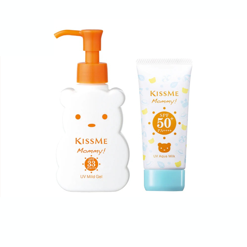 키스미마미 UV 선크림 마일드 젤 100g/아쿠아 밀크 50g - 화장품