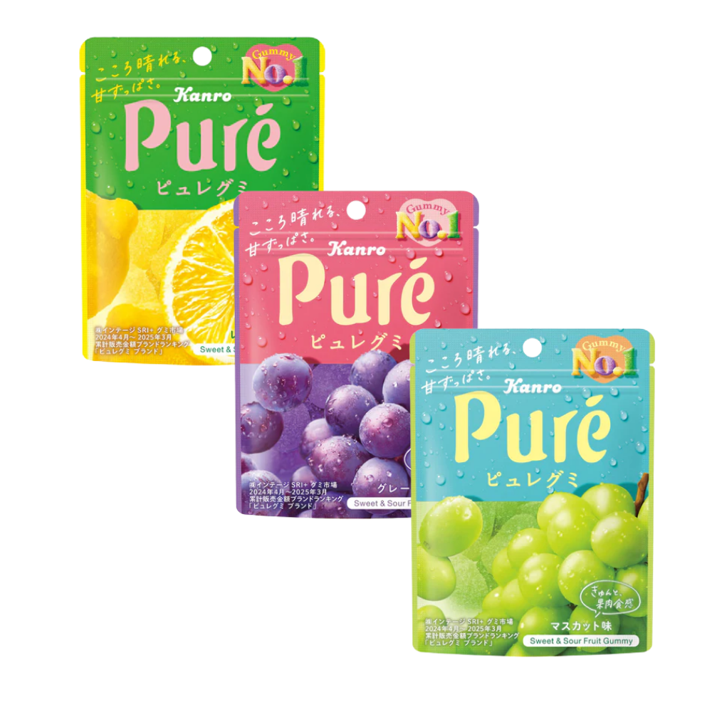 Kanro Puré Gummy fruit options sold by YUBI100