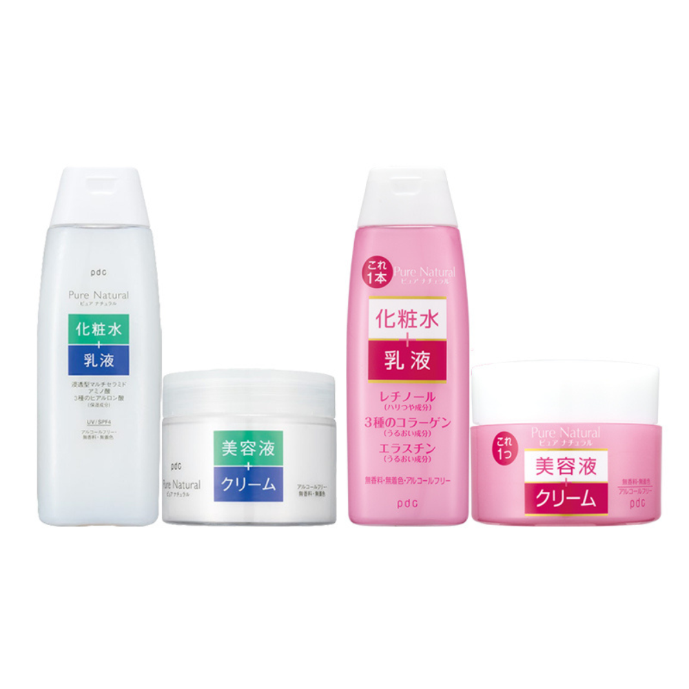 PDC Pure Natural cream and lotion variants