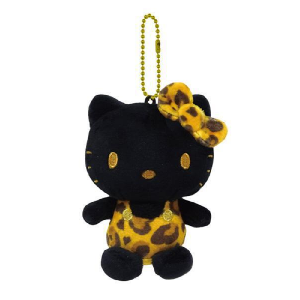 산리오 미니마스코트 헬로 키티 표범 무늬 시리즈 블랙 (볼체인)