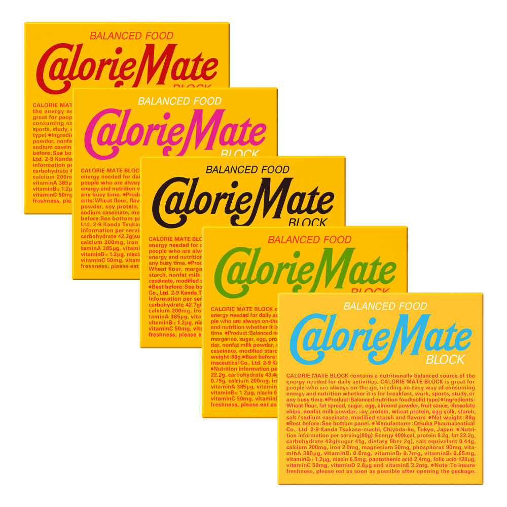 Calorie Mate Block Type, 4 pieces, 5 flavors